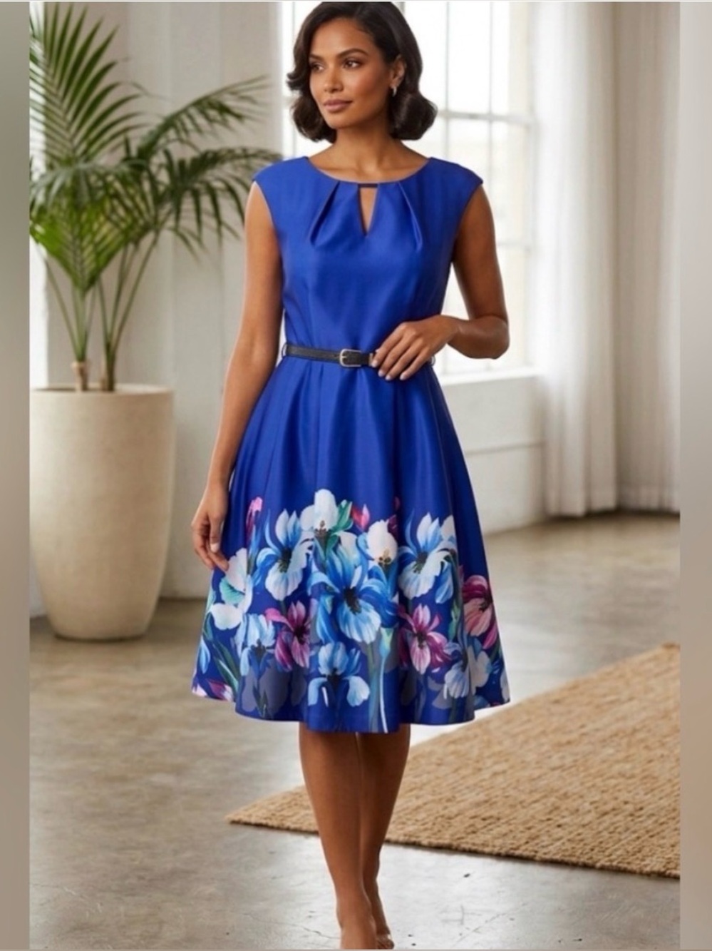 *NEW* Angel Eye Blue Floral A-Line Dress